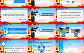 框架完整簡約立體交通安全知識培訓PPT模板