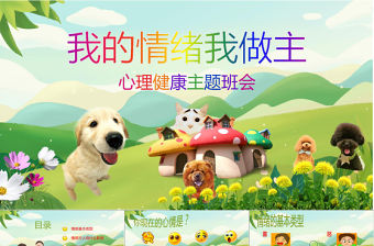 中小學生心理健康教育主題班會PPT模板
