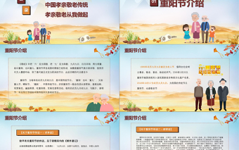 農(nóng)歷九月九中國重陽節(jié)孝親敬老主題班會PPT