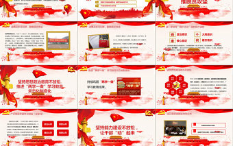 黨建七一黨課紅色大氣黨政黨課弘揚(yáng)學(xué)習(xí)梁家河精神ppt模板