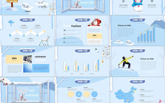 可愛雪花動畫片頭冬季秋冬裝上新PPT新品上市項目策劃圣誕活動