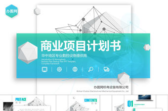 豎版清爽簡約商業計劃書創業計劃書新品發布PPT