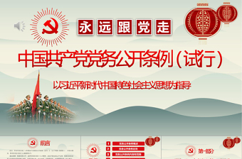 中国共产党党务公开条例ppt