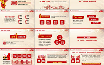 微黨課四講四有學(xué)習(xí)教育黨課PPT模板