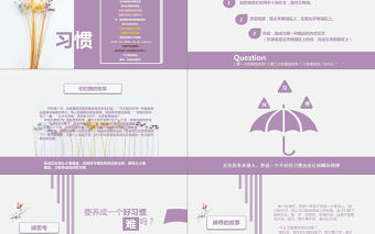 習慣的力量小清新主題班會PPT