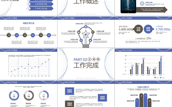 简洁清爽上半年年中工作总结述职报告PPT