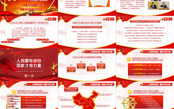 社會主義核心價值觀黨課學習PPT模版