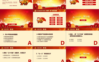 黨建知識(shí)競(jìng)賽PPT模板