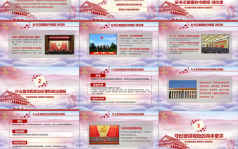 新時代合格黨員黨課守規矩講紀律PPT模板