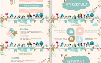 2018通用中小學(xué)期中期末家長會卡通手繪多彩糖果色家長會PPT模版