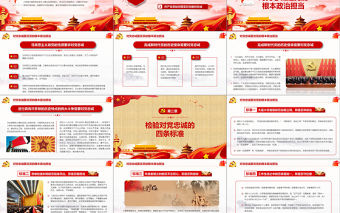 黨政風黨建堅定理想信念永遠對黨忠誠解讀黨課PPT模板