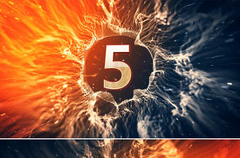 2021原創沖擊波震撼5秒倒計時視頻開場片頭PPT-版權可商用