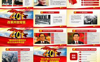 原創(chuàng)改革開放四十周年成就展經(jīng)驗黨課學習PPT