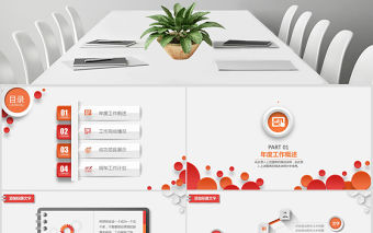 紅色大氣中國工商銀行工作匯報商務PPT模板