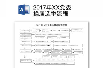2017年XX黨委換屆選舉流程