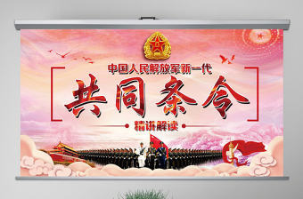 中國人民解放軍新一代共同條令精講解讀PPT