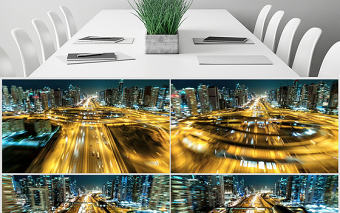 開場視頻夜景城市交通動態PPT封含MOV