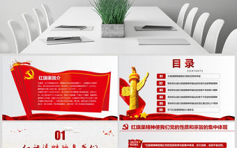 原創(chuàng)新時代大力弘揚紅旗渠精神PPT模板微黨課