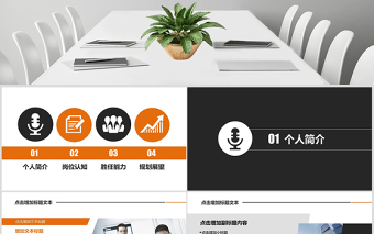 2019年黑黃競聘述職報告PPT模板