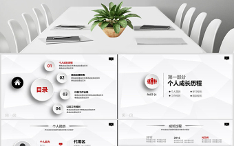 簡約晉升主管述職報告ppt模板幻燈片