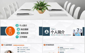 求職競聘崗位競選競聘報告動態(tài)PPT 簡約風格職場
