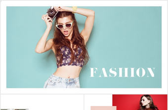 時尚風格奢侈時裝潮流品牌宣傳ppt模板