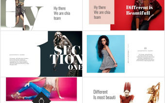 時尚風格奢侈時裝潮流品牌宣傳ppt模板