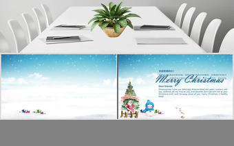 原创2019年雪人圣诞节电子贺卡ppt模板-版权可商用