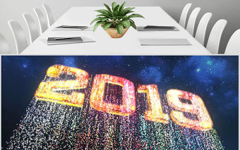 原創2019年企業元旦新年電子賀卡動態視頻ppt-版權可商用