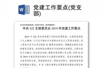 黨建工作要點(黨支部)