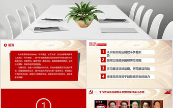 堅持廉潔從業 黨風廉政建設 PPT模板