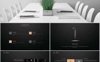 原創(chuàng)大氣黑色典雅商務(wù)通用ppt模板-版權(quán)可商用