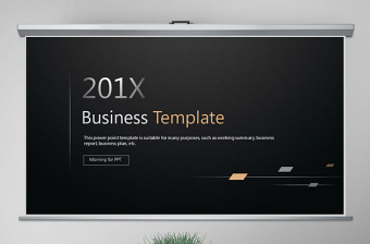 原创大气黑色典雅商务通用ppt模板-版权可商用