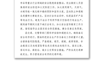 在全縣春節(jié)期間工作部署會議上的講話(范文)