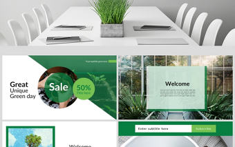 原創(chuàng)綠色環(huán)保花種植園藝公司簡介創(chuàng)意PPT模板-版權可商用
