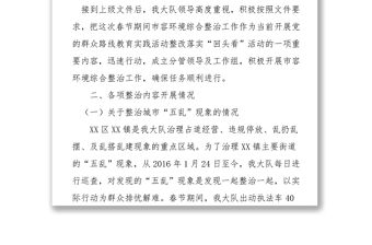 城管大隊2016年春節期間市容環境綜合整治黨建工作總結