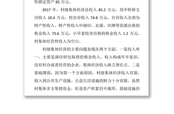 村集體經(jīng)濟(jì)發(fā)展的現(xiàn)狀與思考總結(jié)報(bào)告