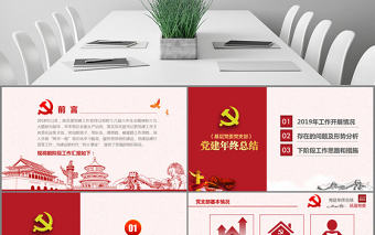 原創2019年基層機關黨支部黨建工作總結ppt-版權可商用