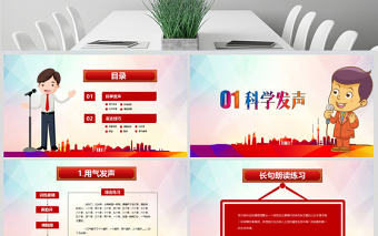 原創科學發聲與表達技巧演講口才語言培訓PPT-版權可商用