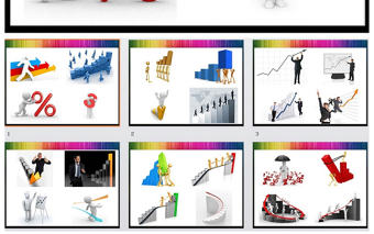 原創(chuàng)3d小人物數(shù)據分析背景圖片ppt模板素材-版權可商用