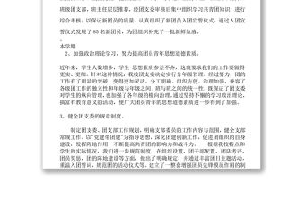 團支部工作總結團委工作報告