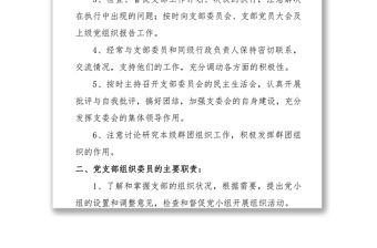 黨支部工作計(jì)劃黨支部職責(zé)分工