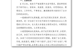 “不忘初心牢記使命”主題教育專題民主生活會班子檢視剖析材料