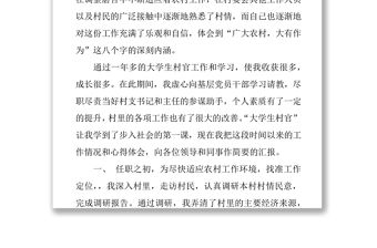 鄉鎮村大學生村官工作總結3篇