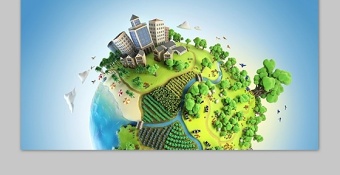 绿色生态环境新能源PPT背景图片