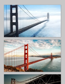 五张精美跨海大桥PPT背景图片
