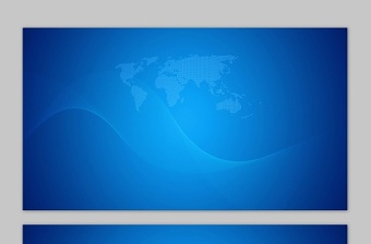 藍(lán)色漸變地圖背景的商務(wù)PPT背景圖片