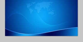 藍(lán)色漸變地圖背景的商務(wù)PPT背景圖片