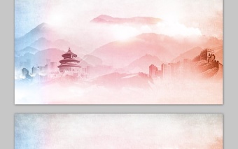 天安門華表黨政PPT背景圖片