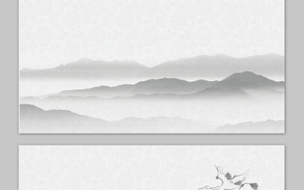 六張水墨花鳥中國風(fēng)PPT背景圖片